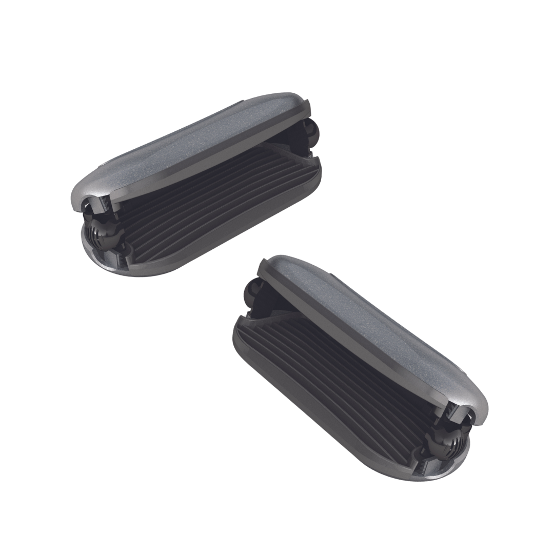 PebbleGrip in Black. Gray casing, with black silicone.