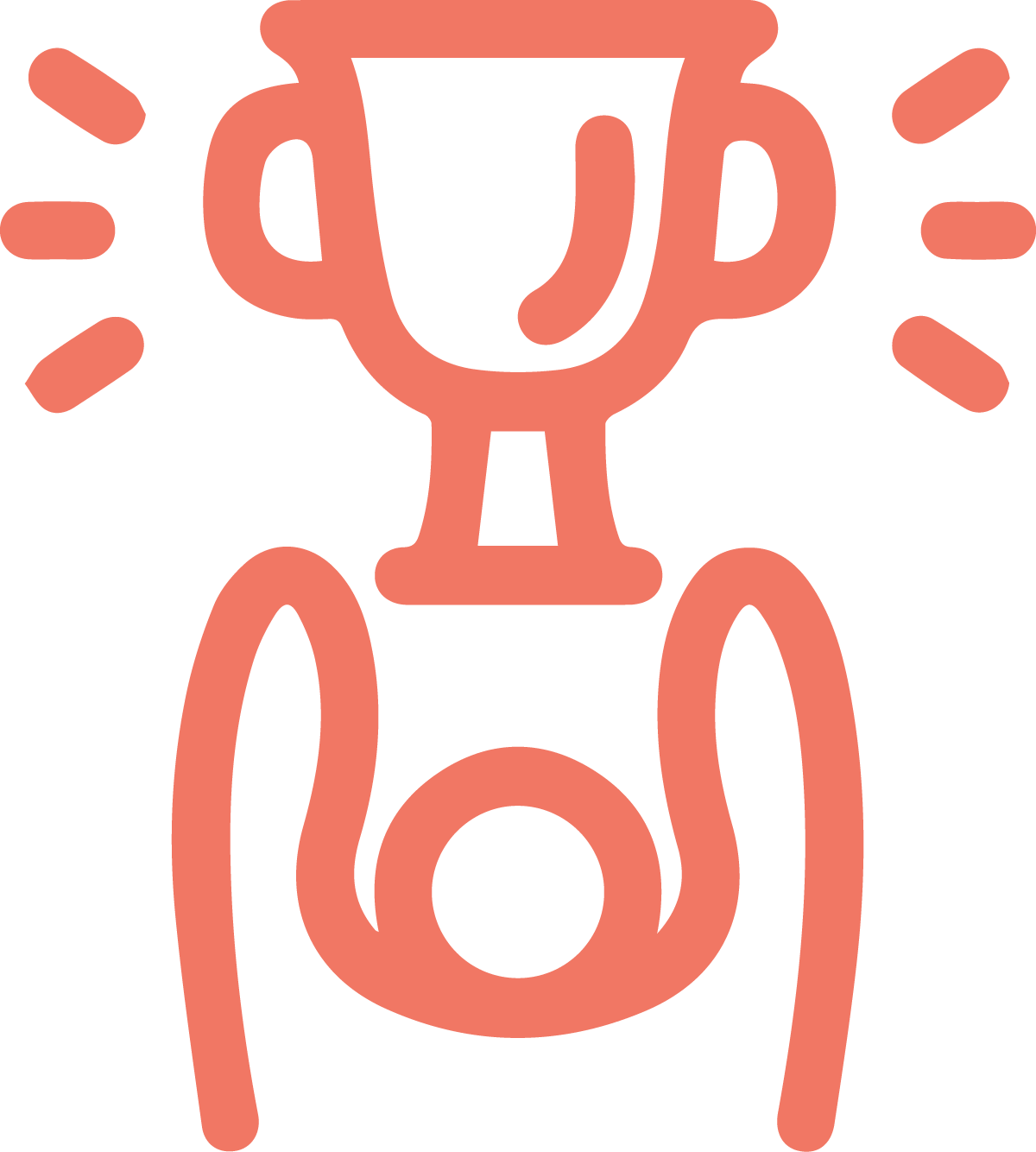 Illustration showing PebbleGrip's unique points: multi-award winning design.