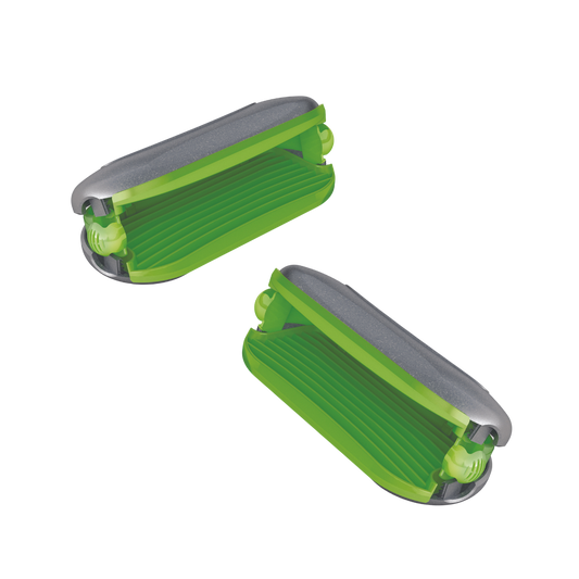 PebbleGrip in Green. Gray casing, with green silicone. 
