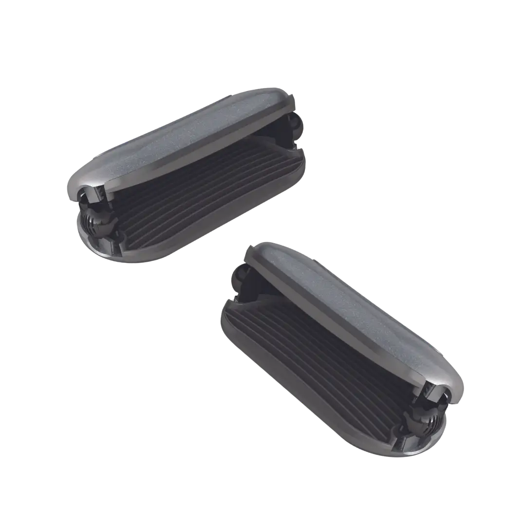 Black PebbleGrip heat-resistant clip-on grip for pot and pan handles
