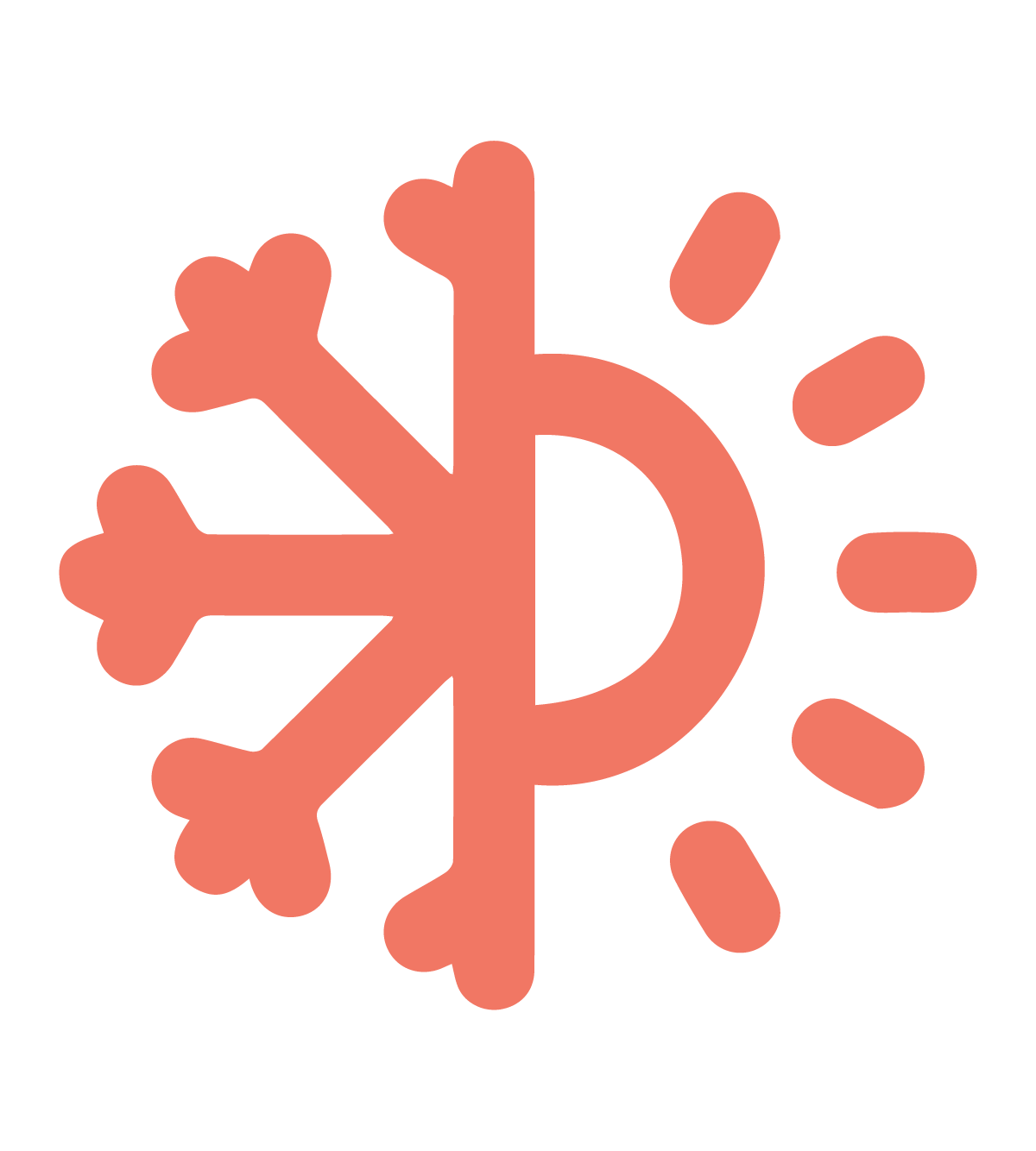 Illustration showing PebbleGrip's unique points: temperature.